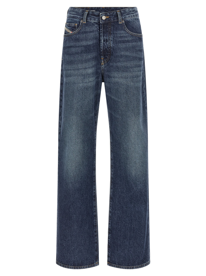 Diesel D-Sent Blue Cotton Straight-Leg Jeans for Women