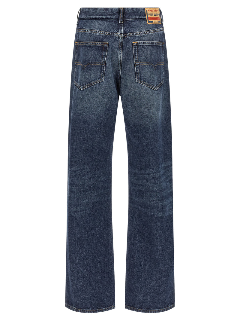 Diesel D-Sent Blue Cotton Straight-Leg Jeans for Women