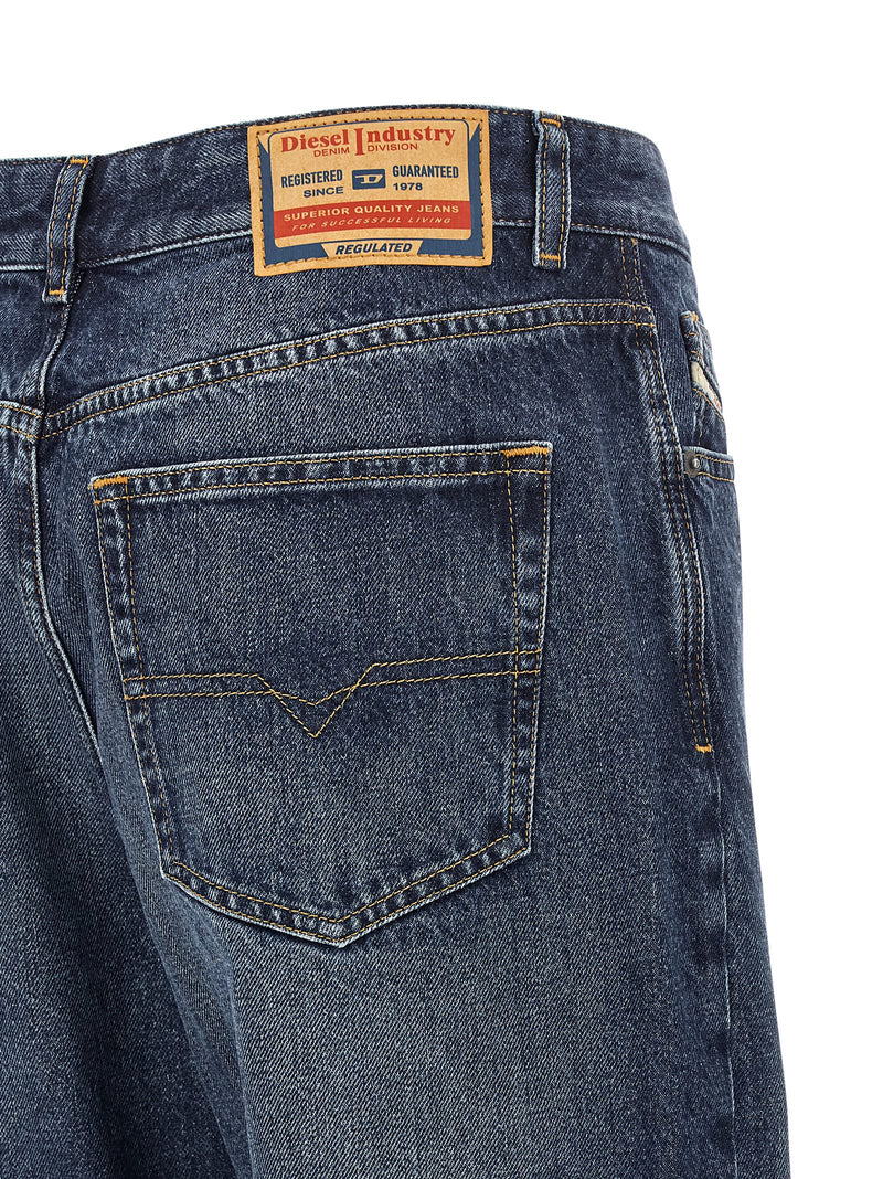 Diesel D-Sent Blue Cotton Straight-Leg Jeans for Women