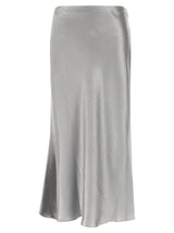 Tory Burch Gray Polyester Midi Skirt