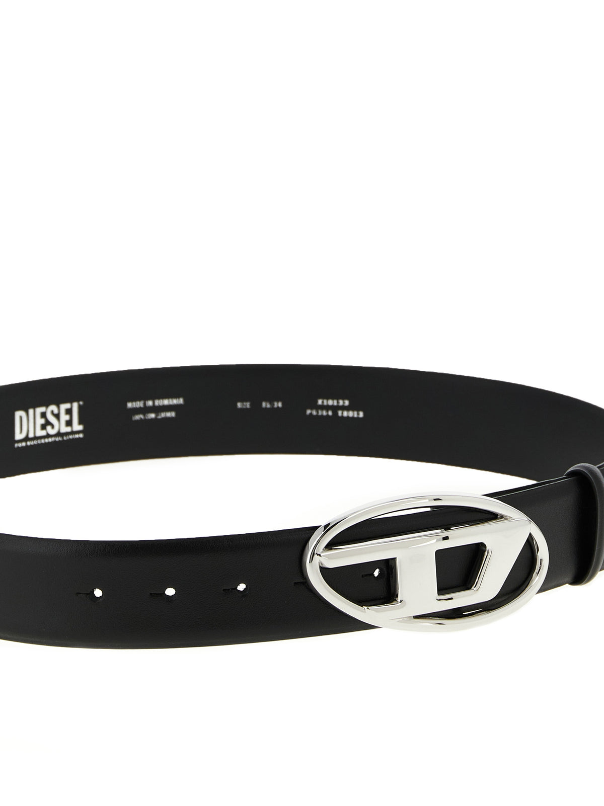 Ceinture Diesel noire en polyéthylène, taille classique