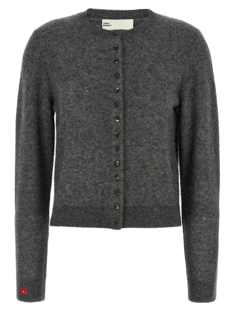 Tory Burch Gray Cashmere Cardigan