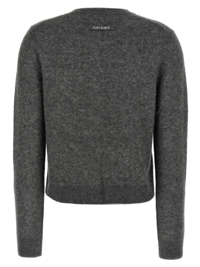 Tory Burch Gray Cashmere Cardigan