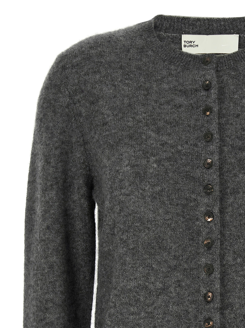 Tory Burch Gray Cashmere Cardigan