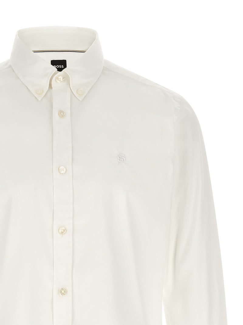 Hugo Boss H-Roan White Cotton Blouse
