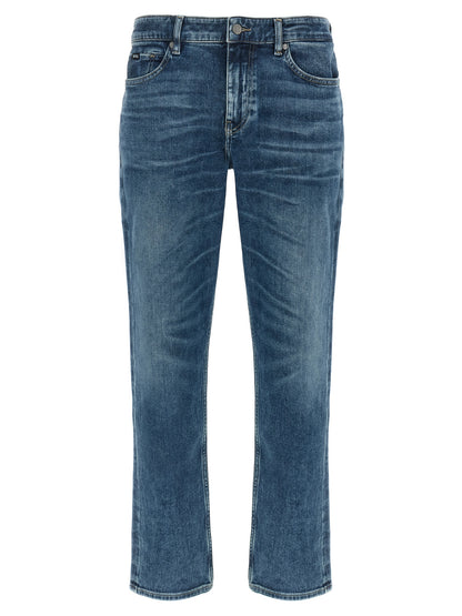 Hugo Boss Blue Cotton Skinny Jeans