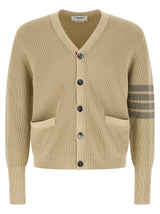 Thom Browne Beige Cotton Cardigan