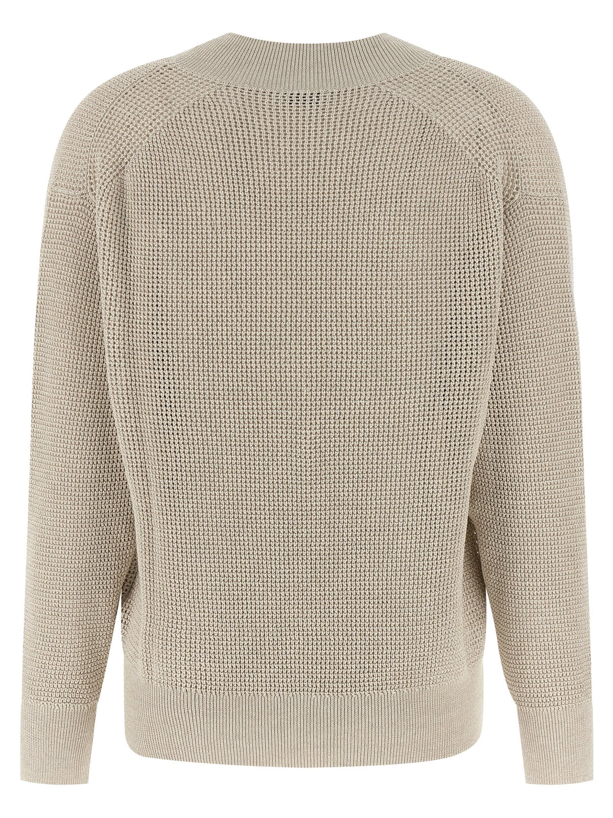 Cardigan en coton beige Brunello Cucinelli