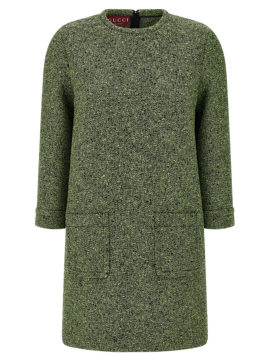 Robe Courte Bicolore En Coton Gucci