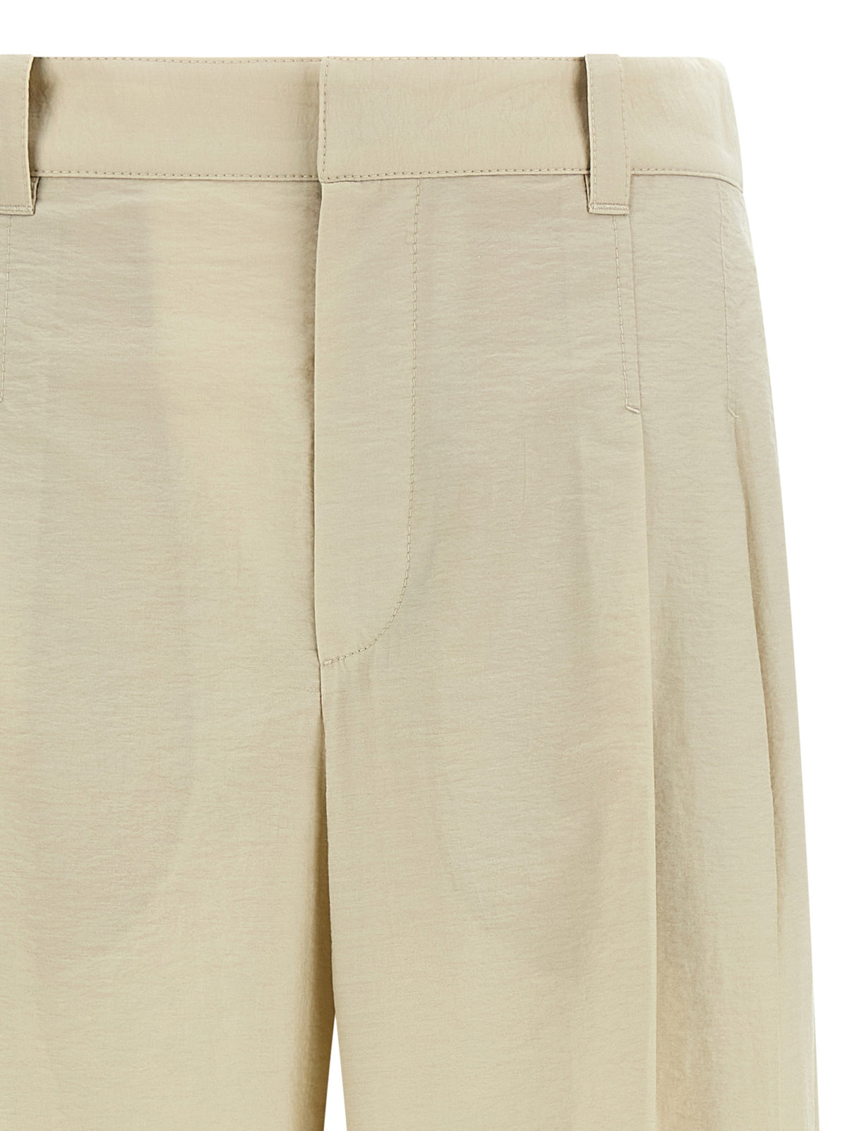 Pantalon habillé en coton blanc Brunello Cucinelli