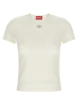 T-Shirt Diesel Uncutieslong-OD en Coton Blanc pour Femme