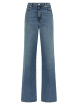 7 For All Mankind Blue Cotton Straight-Leg Jeans - Modern Dojo