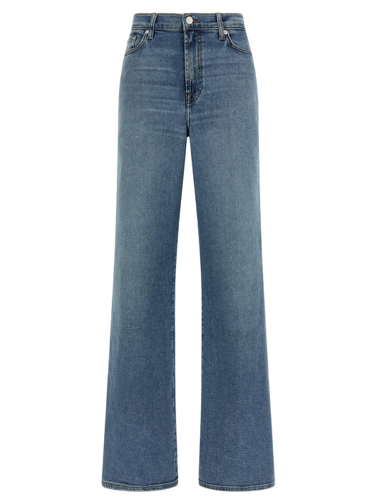 7 For All Mankind Blue Cotton Straight-Leg Jeans - Modern Dojo