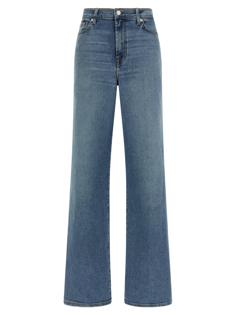 7 For All Mankind Blue Cotton Straight-Leg Jeans - Modern Dojo