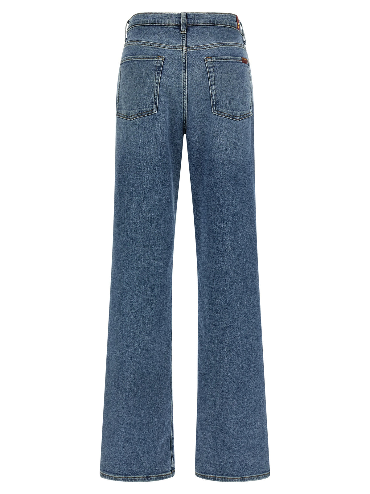 7 For All Mankind Blue Cotton Straight-Leg Jeans - Modern Dojo