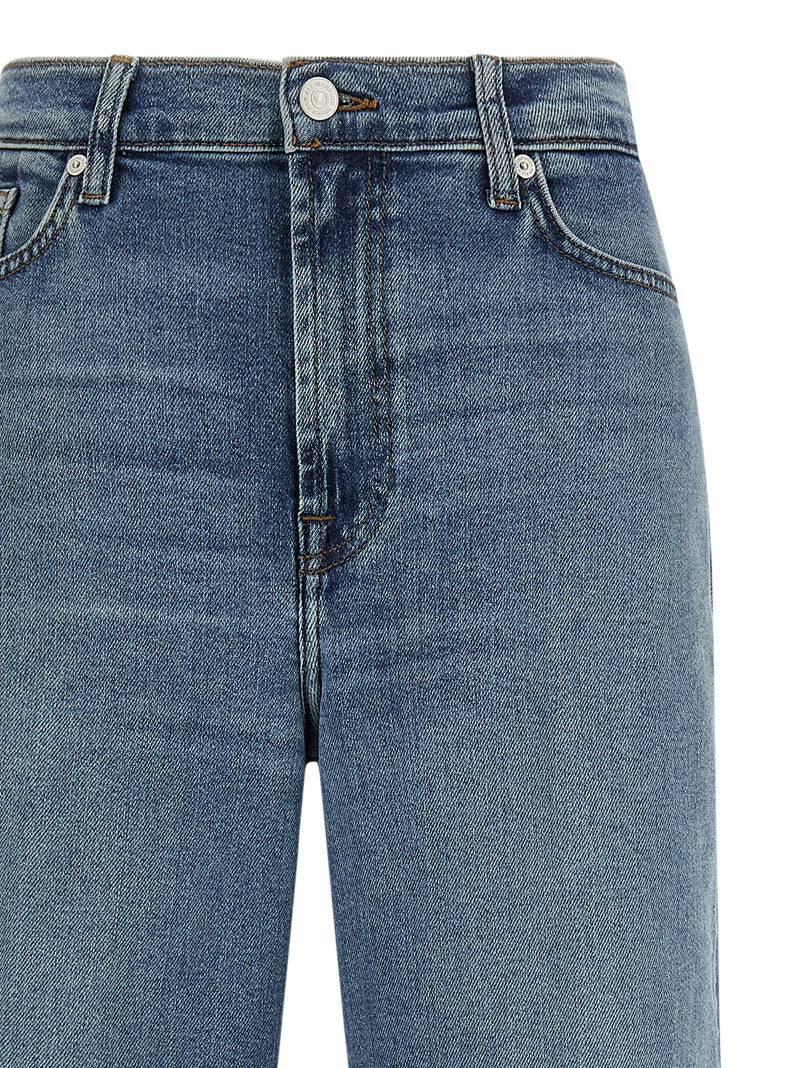 7 For All Mankind Blue Cotton Straight-Leg Jeans - Modern Dojo