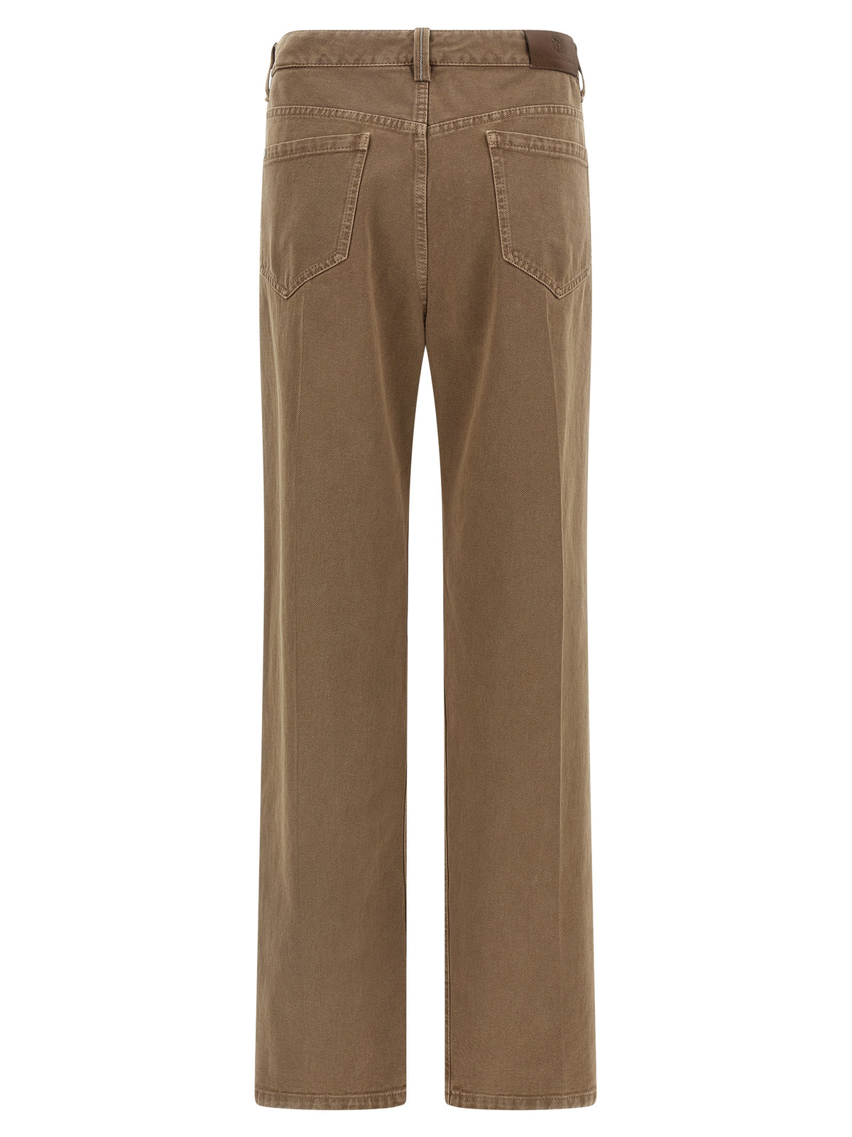 Brunello Cucinelli Beige Cotton Straight-Leg Jeans for Women