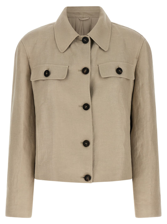 Brunello Cucinelli Blazer en Lin Beige