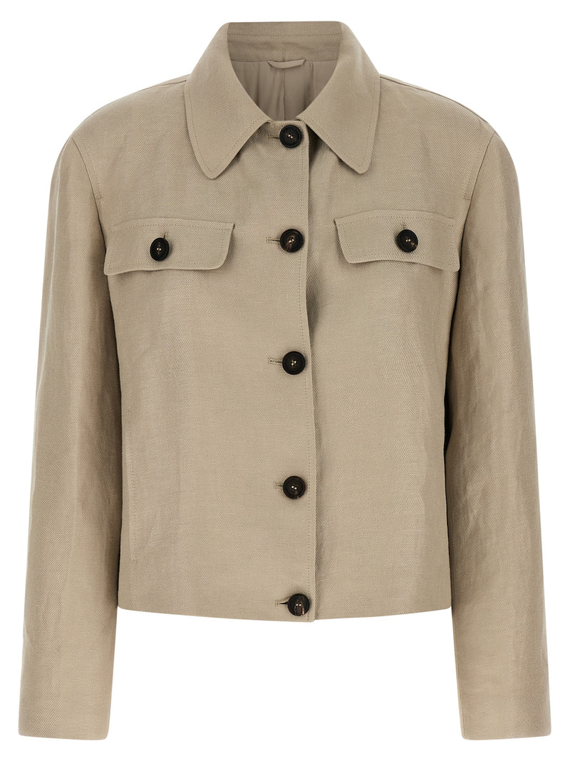 Brunello Cucinelli Blazer en Lin Beige