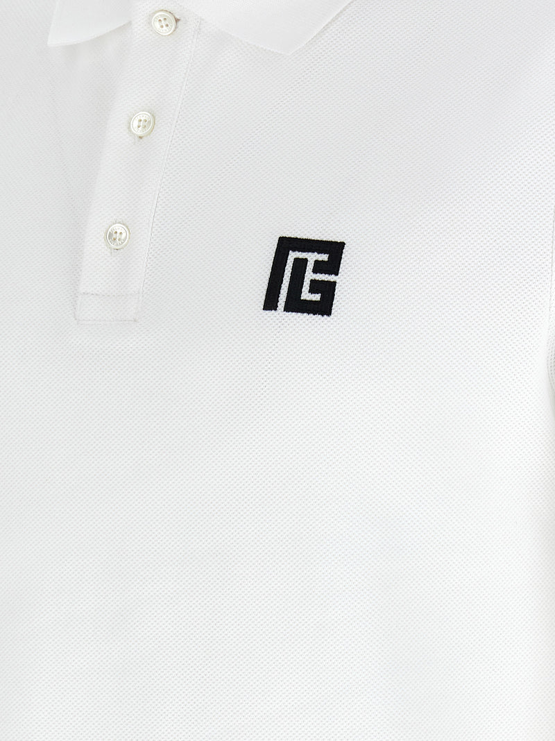Balmain Bicolor Cotton Polo Shirt for Men