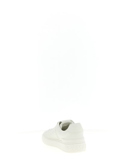 Balmain White Calfskin Sneakers