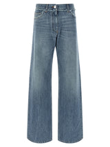 Jean boyfriend Versace en coton bleu