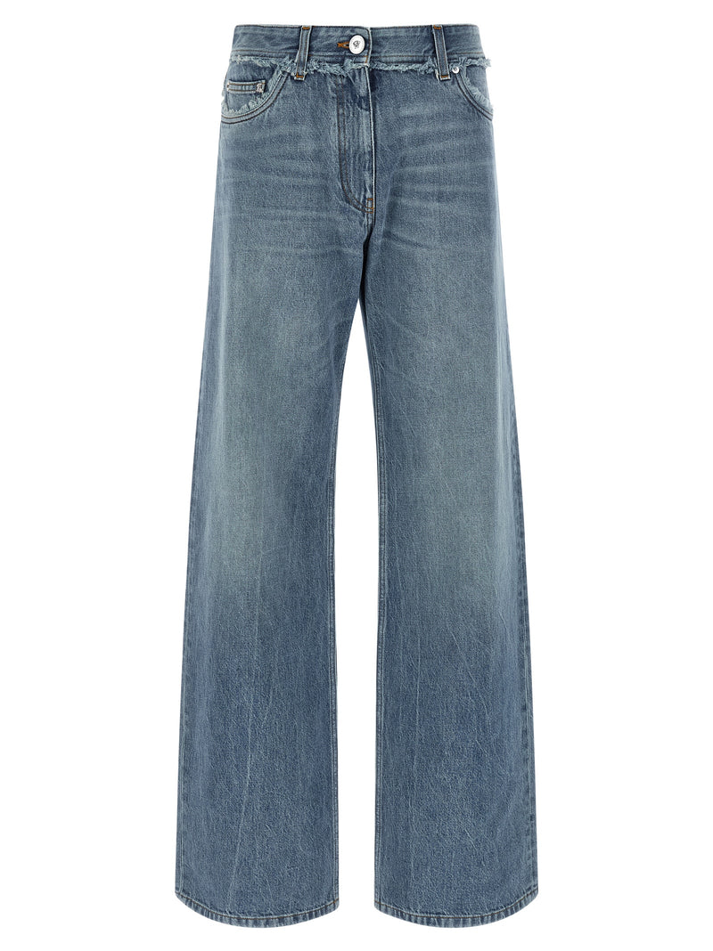 Jean boyfriend Versace en coton bleu