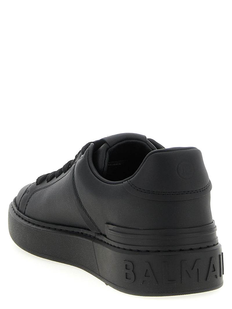 Balmain Black Calfskin Low Top Sneakers