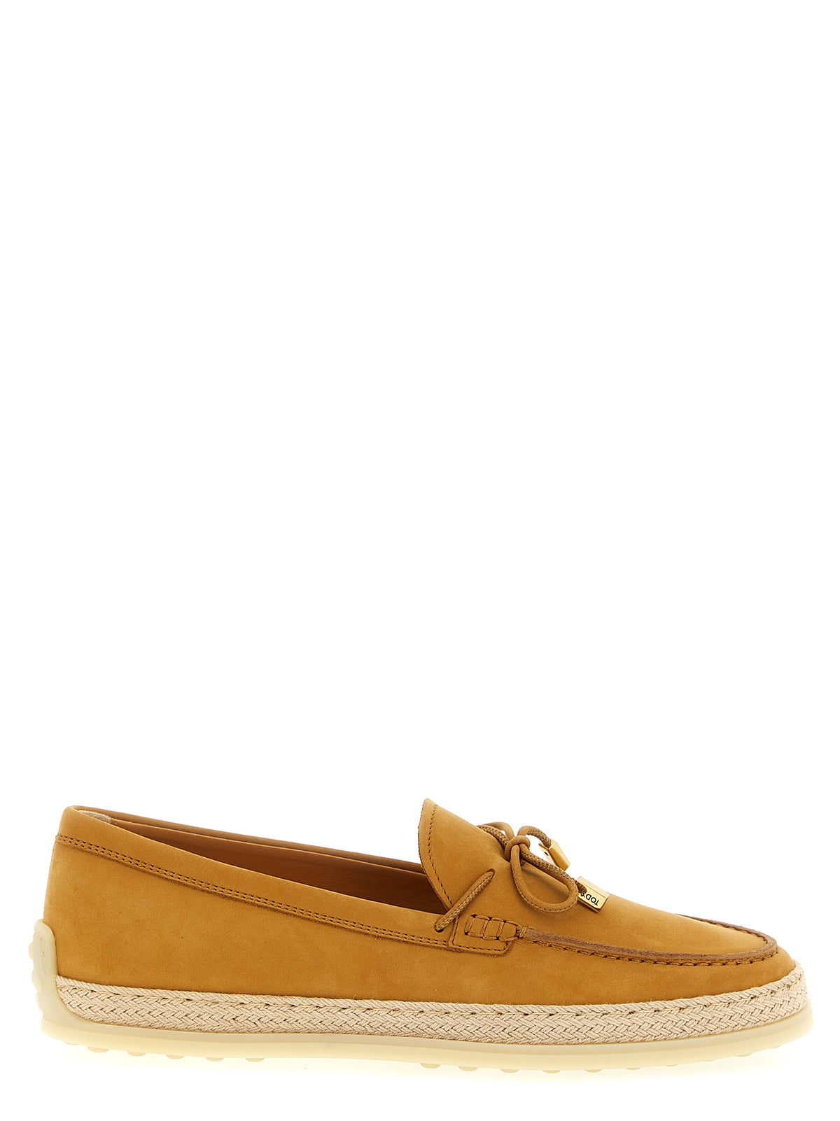 Tod's Beige Calfskin Slip-On Loafers for Women