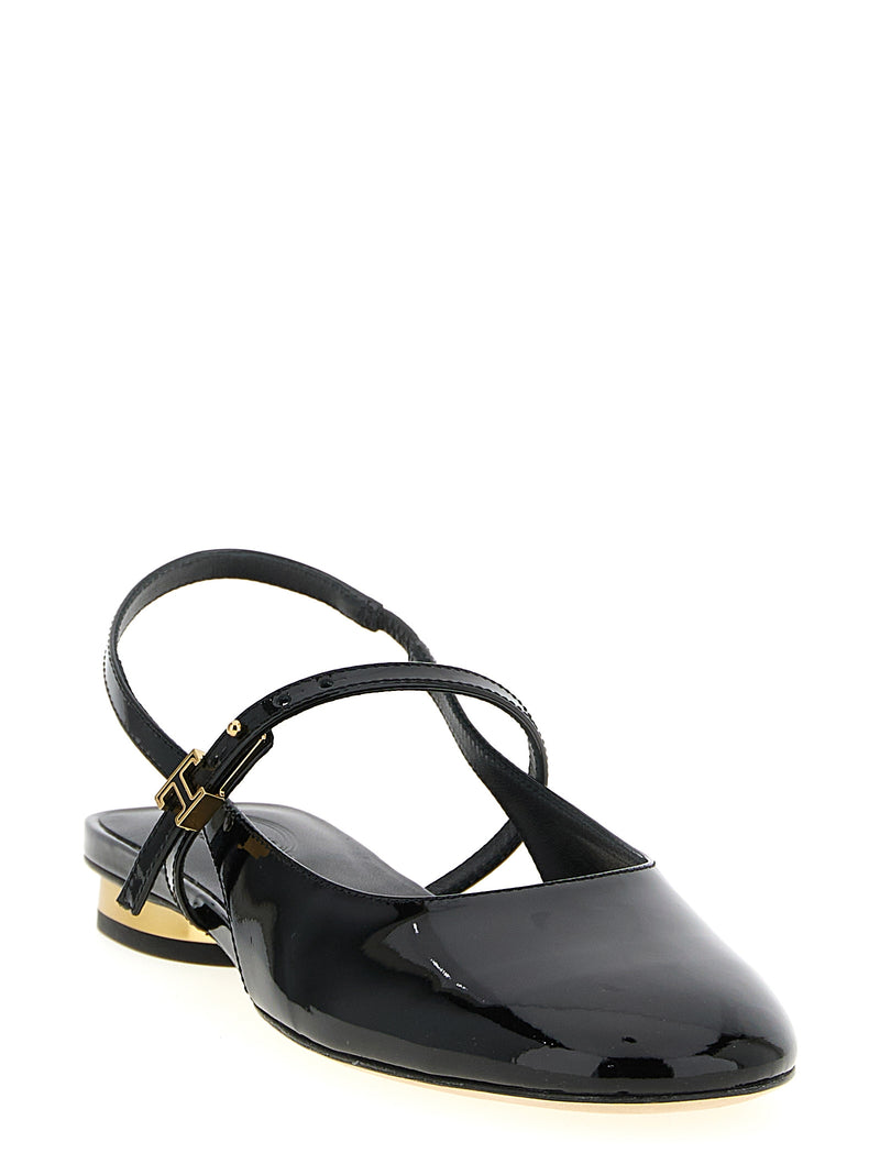 Tod's Black Calfskin Ballet Flats - Elegant Mary Jane Style