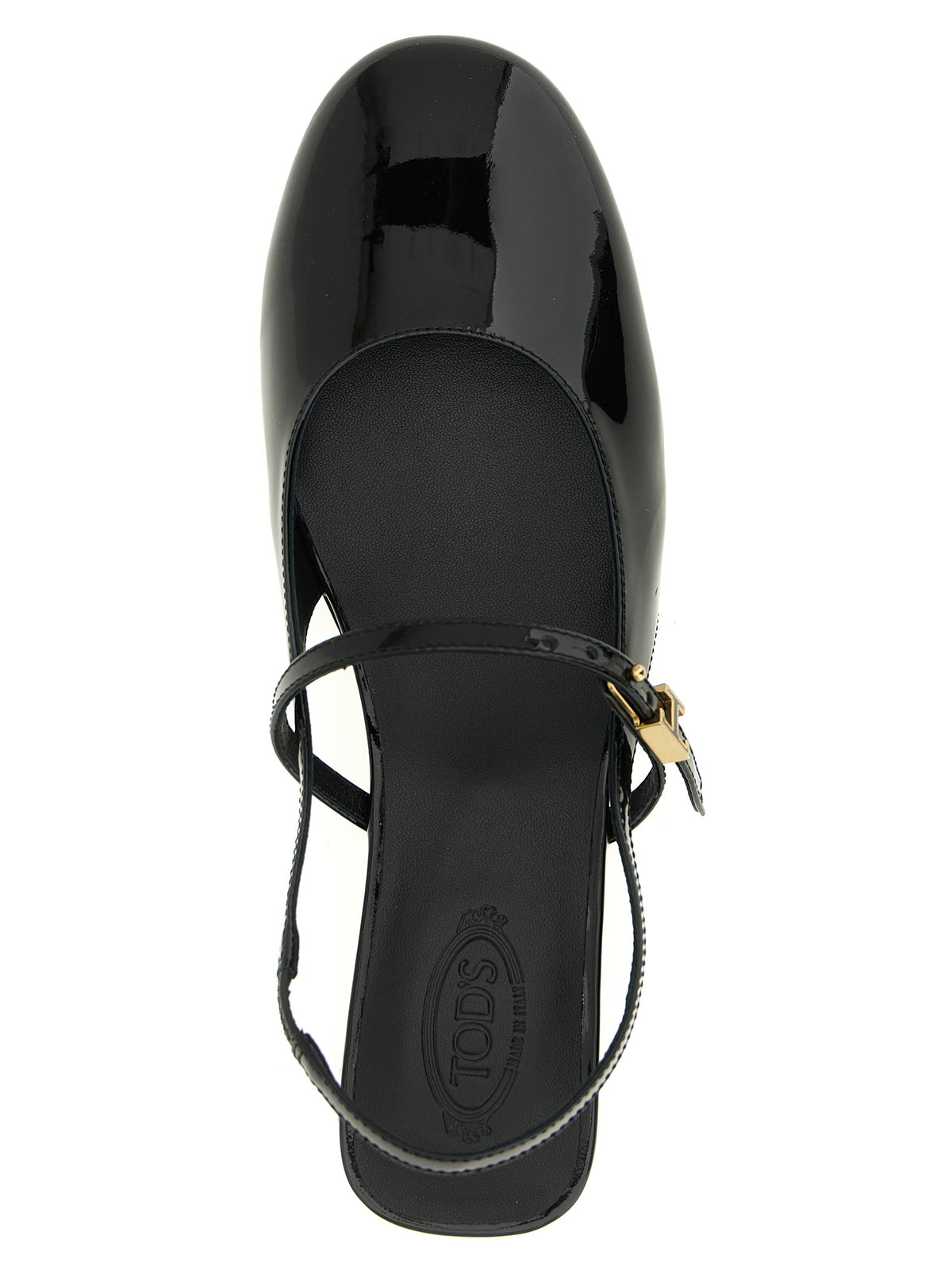 Tod's Black Calfskin Ballet Flats - Elegant Mary Jane Style
