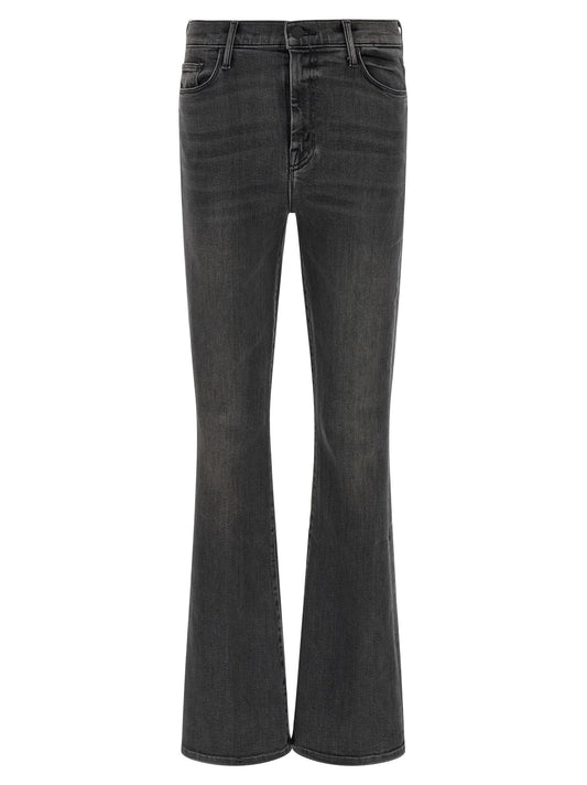 Jean évasé en coton gris Mother Denim
