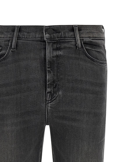 Mother Denim Gray Cotton Flared Jeans