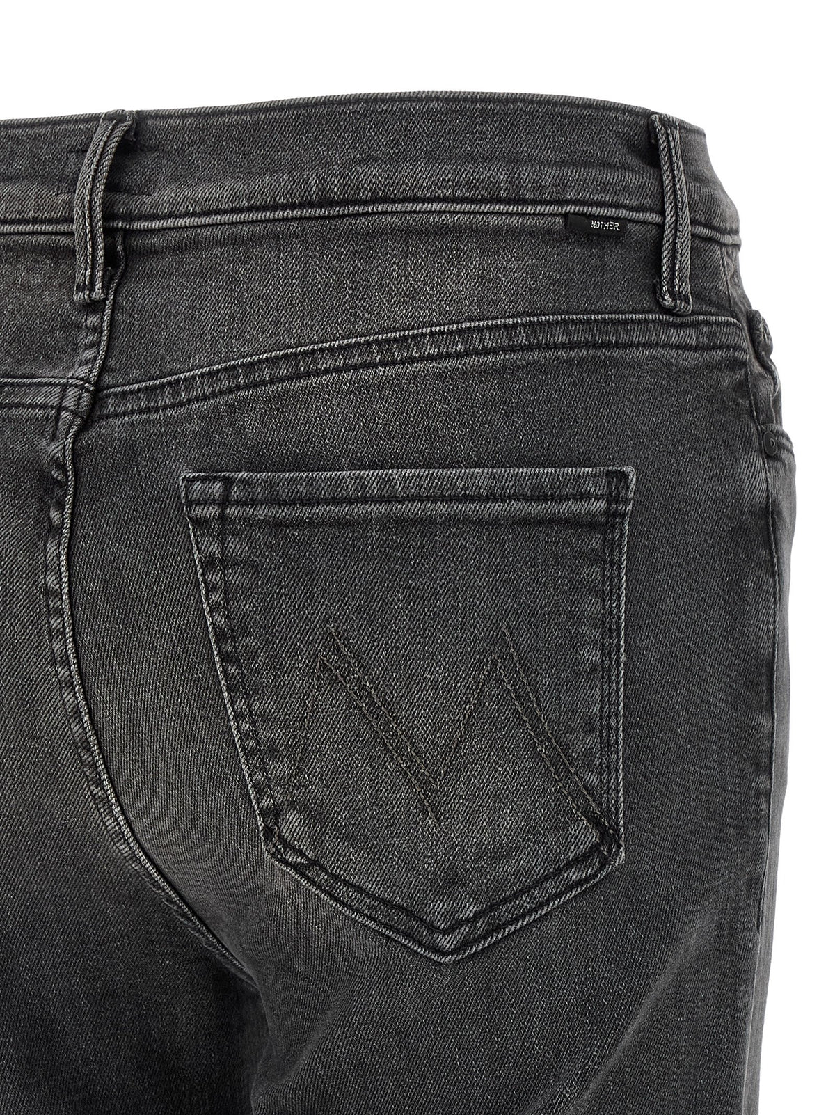 Jean évasé en coton gris Mother Denim