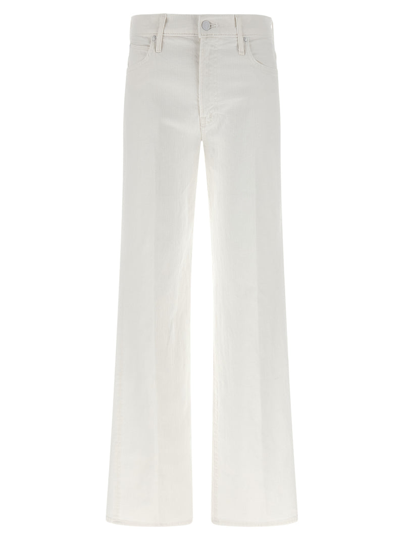 Jean flare Mother Denim en coton blanc