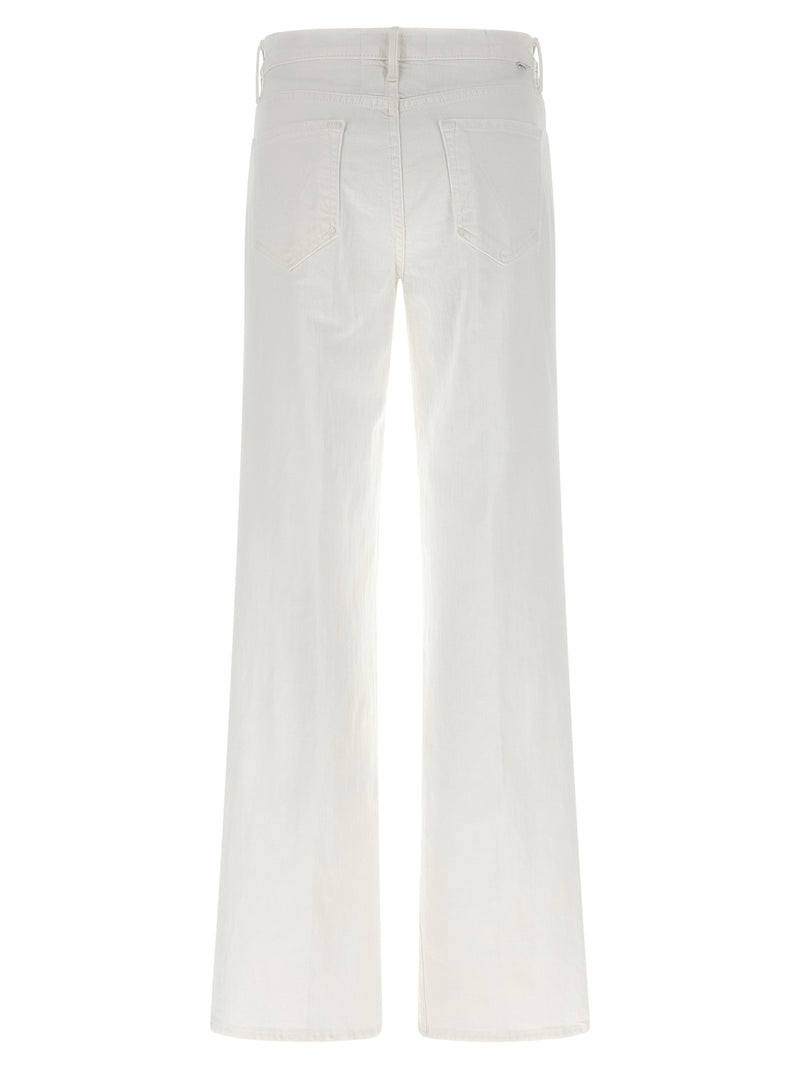 Jean flare Mother Denim en coton blanc