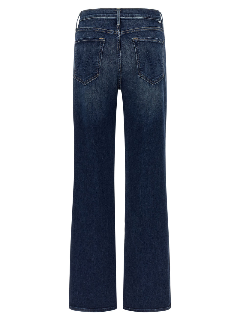 Jean droit en coton bleu Mother Denim