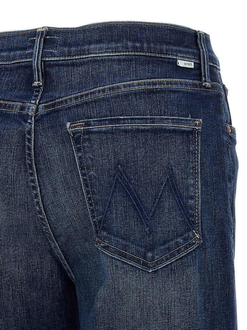 Jean droit en coton bleu Mother Denim