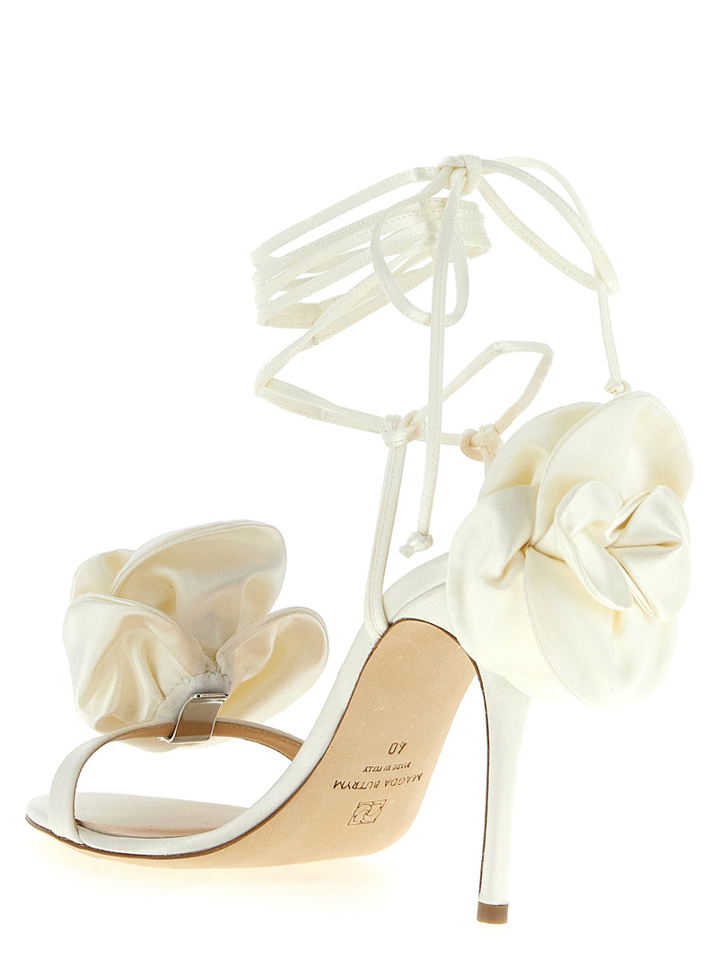 Magda Butrym White Viscose Stiletto Heel Sandals