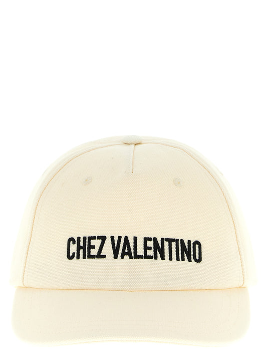 Valentino Garavani Beige Cotton Cap (Baseball Hat)