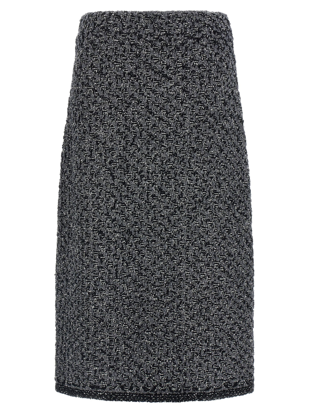 Fabiana Filippi Blue Cotton Midi Skirt