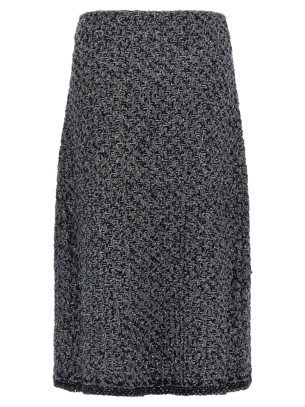 Fabiana Filippi Blue Cotton Midi Skirt
