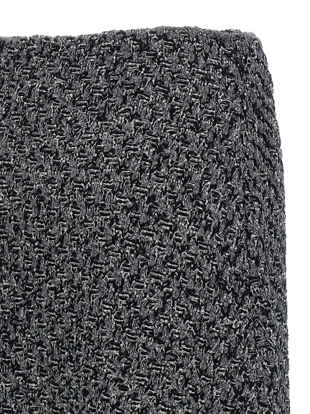 Fabiana Filippi Blue Cotton Midi Skirt