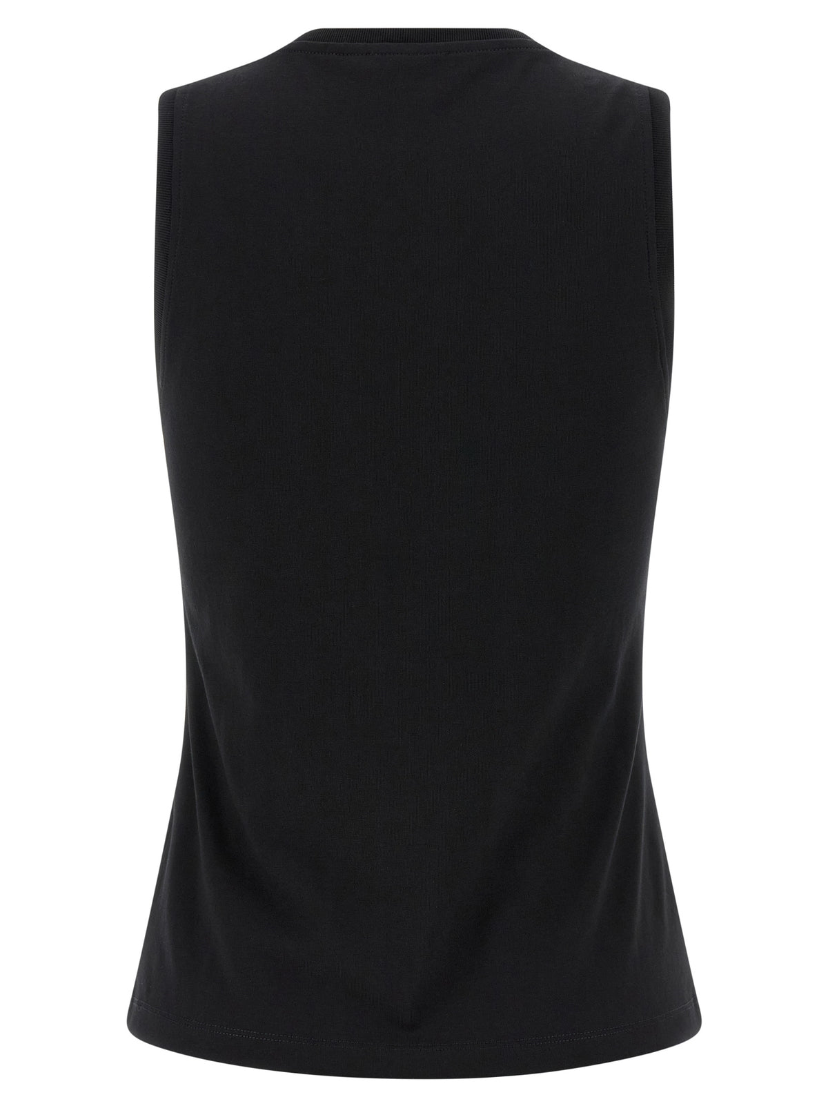 Balmain Black Cotton Sleeveless T-Shirt