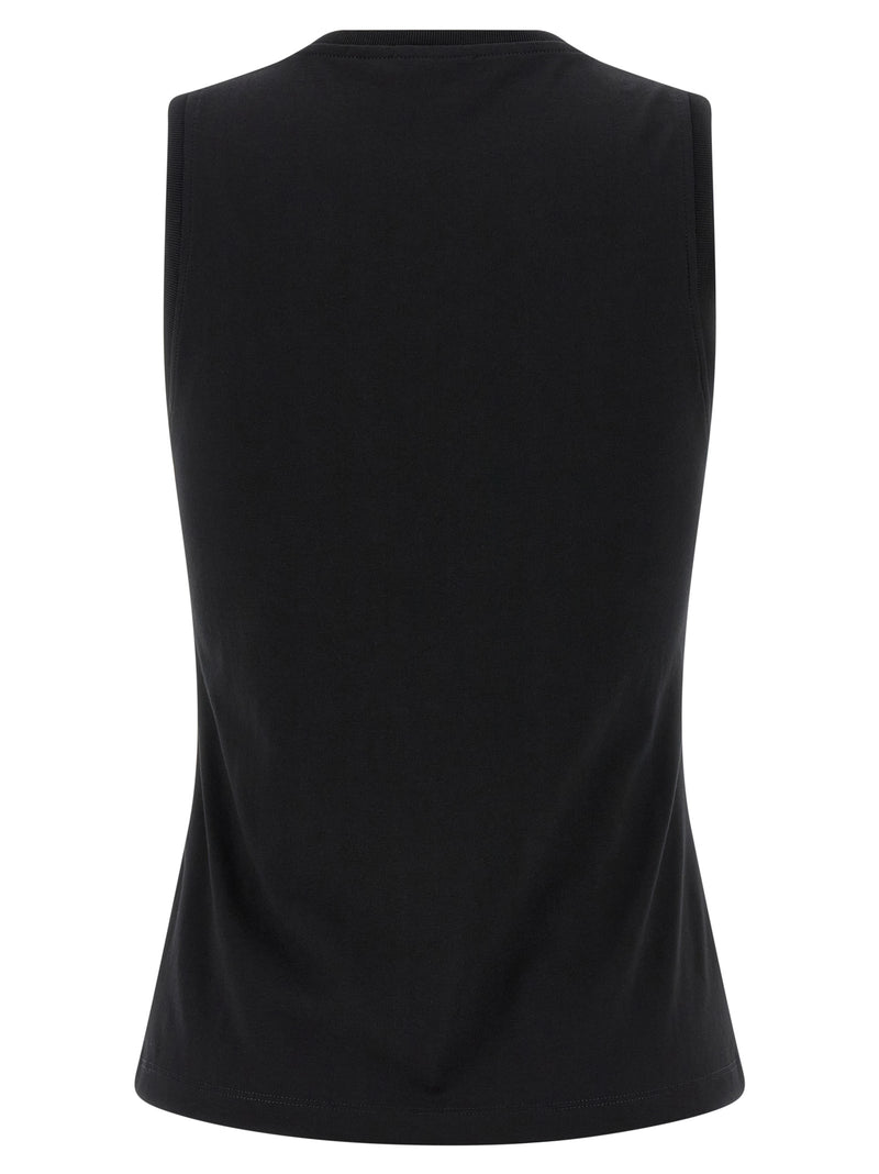 Balmain Black Cotton Sleeveless T-Shirt