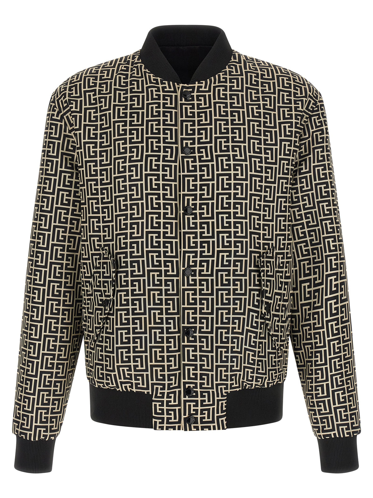 Bomber Balmain en polyamide noir
