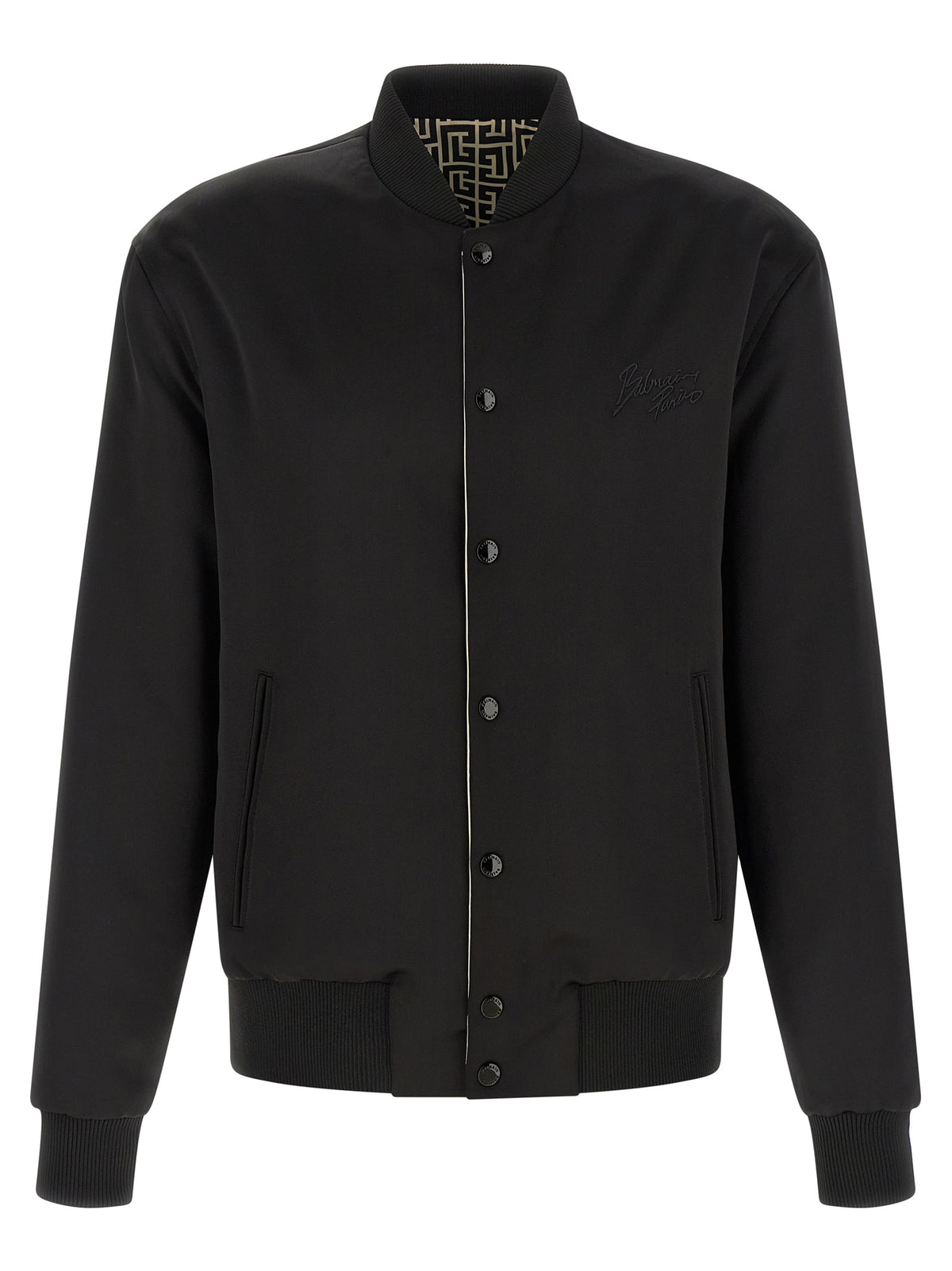 Bomber Balmain en polyamide noir