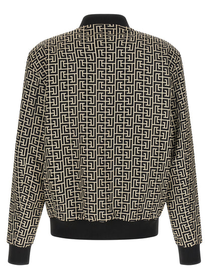 Balmain Black Polyamide Bomber