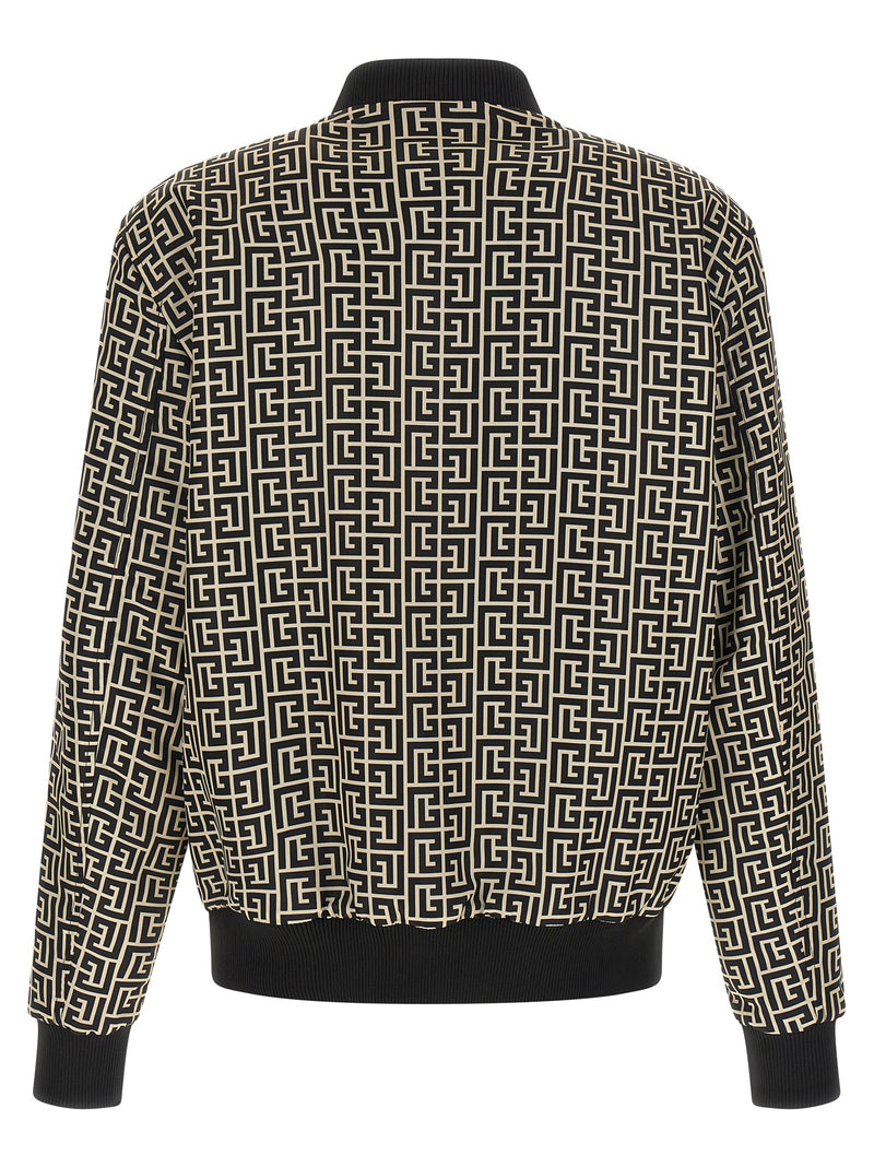 Bomber Balmain en polyamide noir