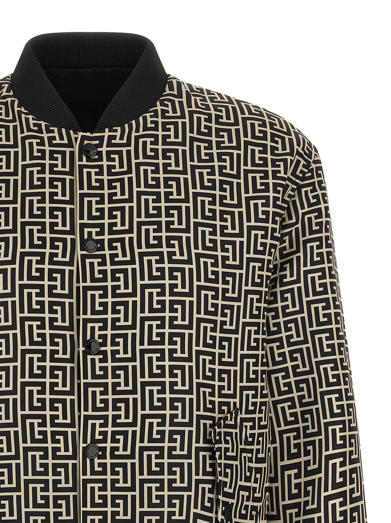 Bomber Balmain en polyamide noir